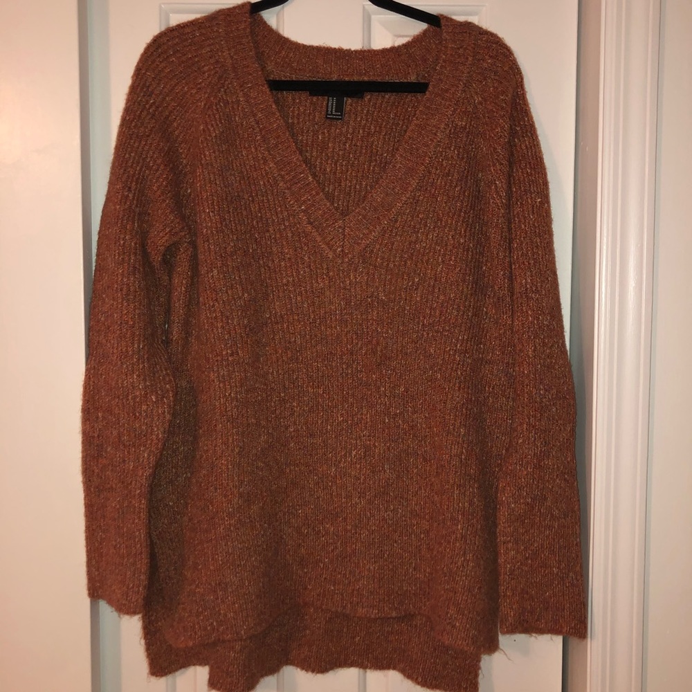 Burnt Orange Oversized Forever 21 Sweater